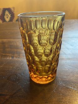 Amber Fenton Ice Tea Glass