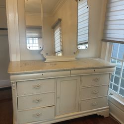 Vintage Dresser And Mirror