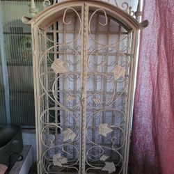 Antique Iron Wine Rack LARGE 50+ Bottles Vintage