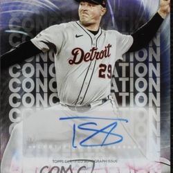 2025 Topps Stadium Club Concentration Auto Tarik Skubal #TVA-TS Auto 0hw6