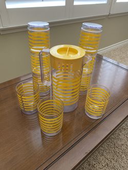 10 piece pitcher and glass set