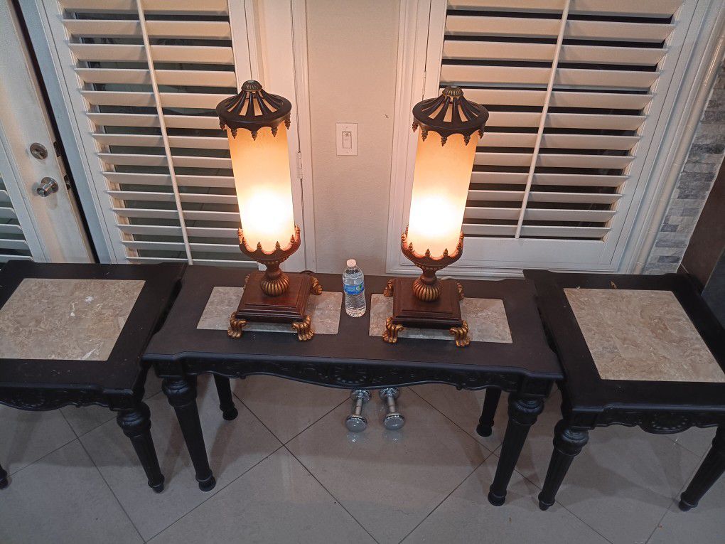 (Set of 3 tables $125.00 ) (Set Of Lamps $90.00)