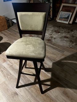 Suede Swivel Counter-Height Stools – Set of 4