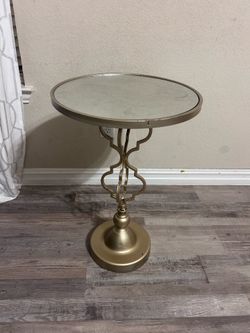 2 end tables gold