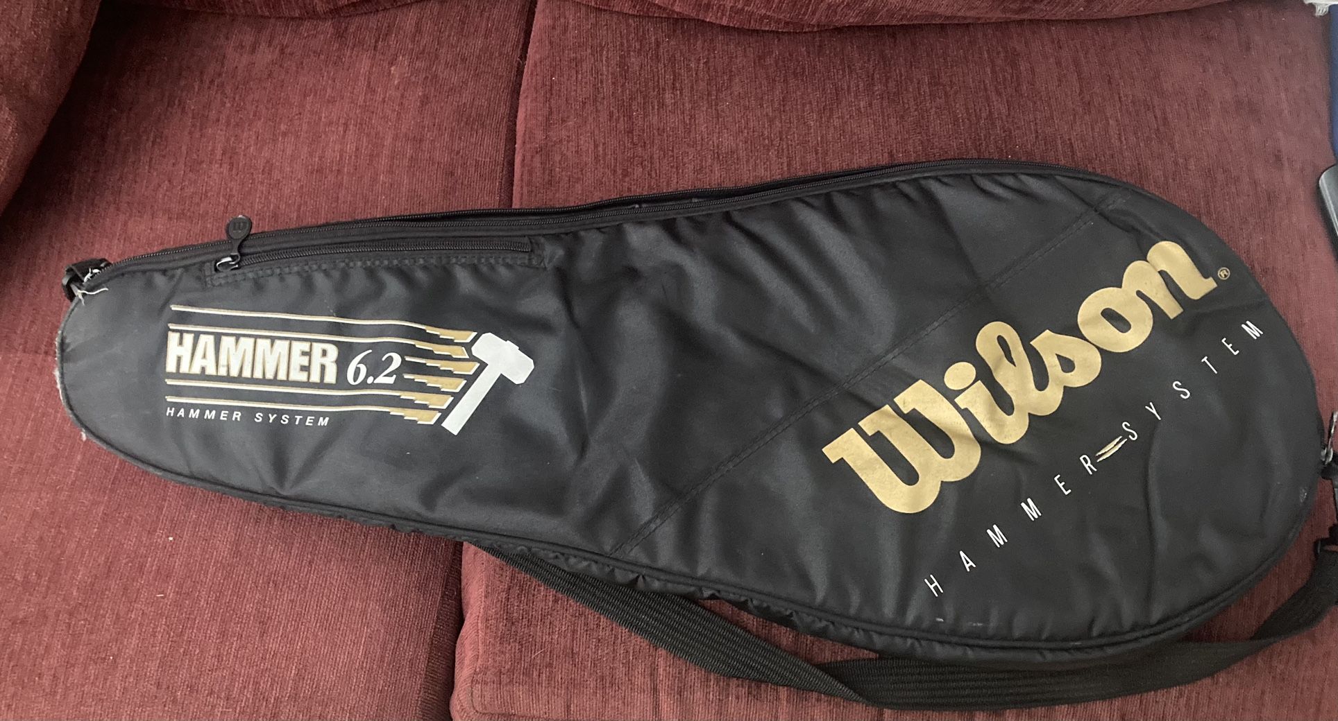 Wilson Hammer 6.2 Tennis Racket Padded Carrying Case With Net Measurer