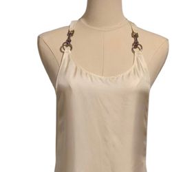 NWT Rudi Gernreich Ivory Silk Buckle Dress