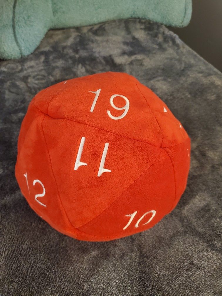 Red D20 Dungeons & Dragons Dice Plushie