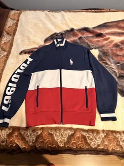 Polo Ralph Lauren USA 1967 Track Jacket Zip Up Size Small