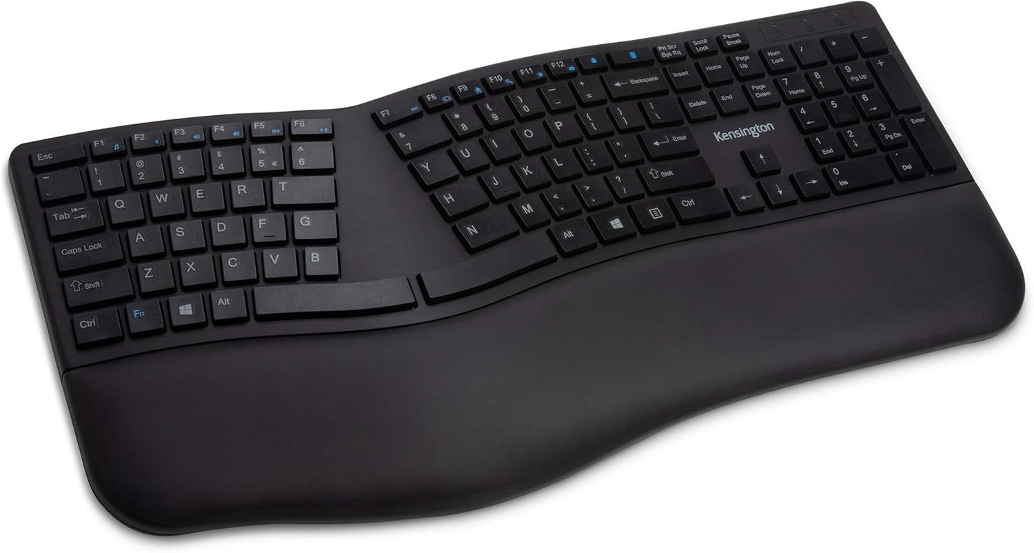 Kensington Pro Fit Ergonomic Wireless Keyboard - Black