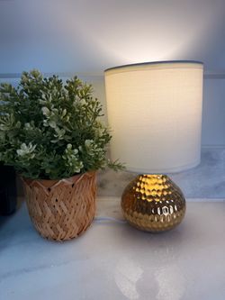 Small Gold Ceramic Table Lamp