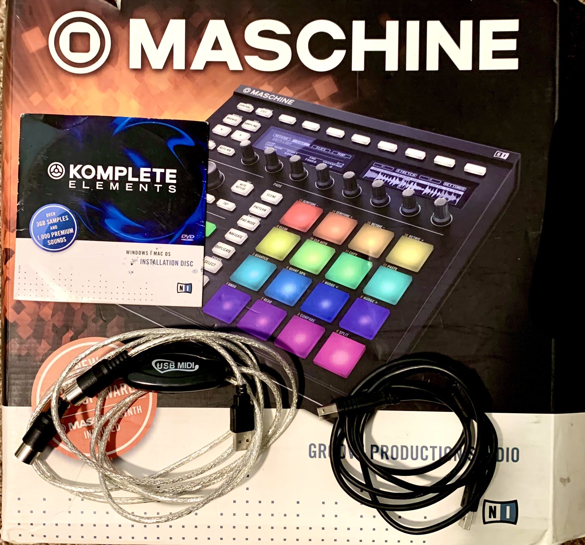 Maschine MKII groove production studio W/cables & software