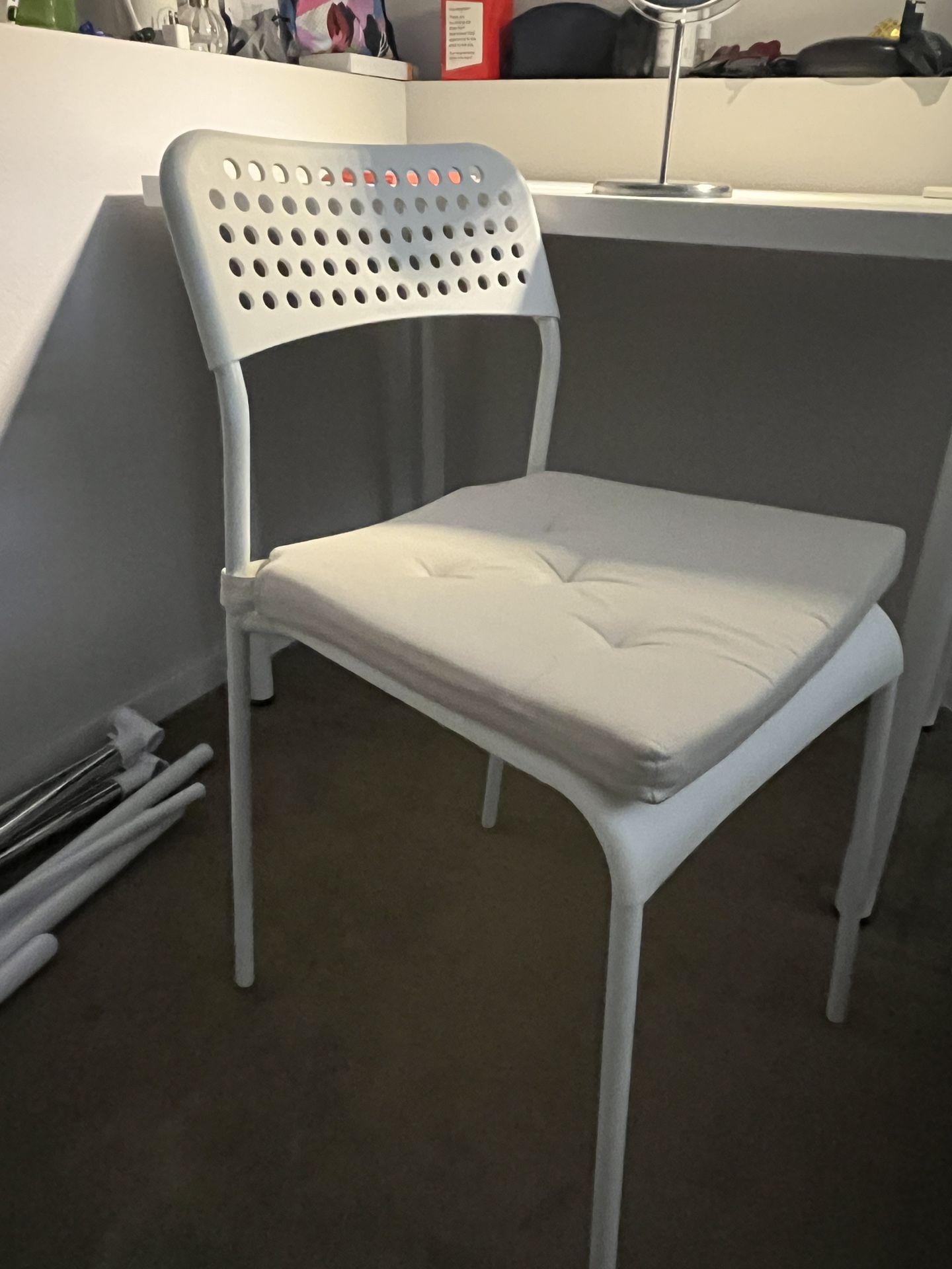 FREE IKEA Adde Chair, White + Cushion, White