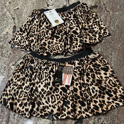NEW Leopard Mini Skirt With Tulle  Adult Women’s  Size Medium/Large 8–10  two available $12 each or both for $20 Halloween 