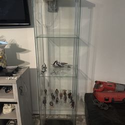 2 - Glass display cases with lights