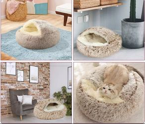 Pet Bed Cave Style Fluffy Brand Nee