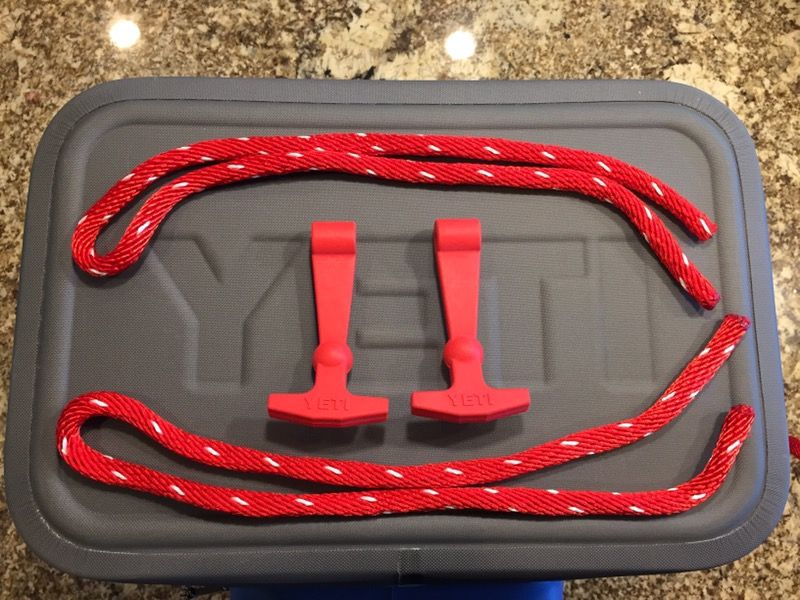 NEW SOLD OUT RED YETI Tundra Cooler Rope, Handles, Latches & STICKER