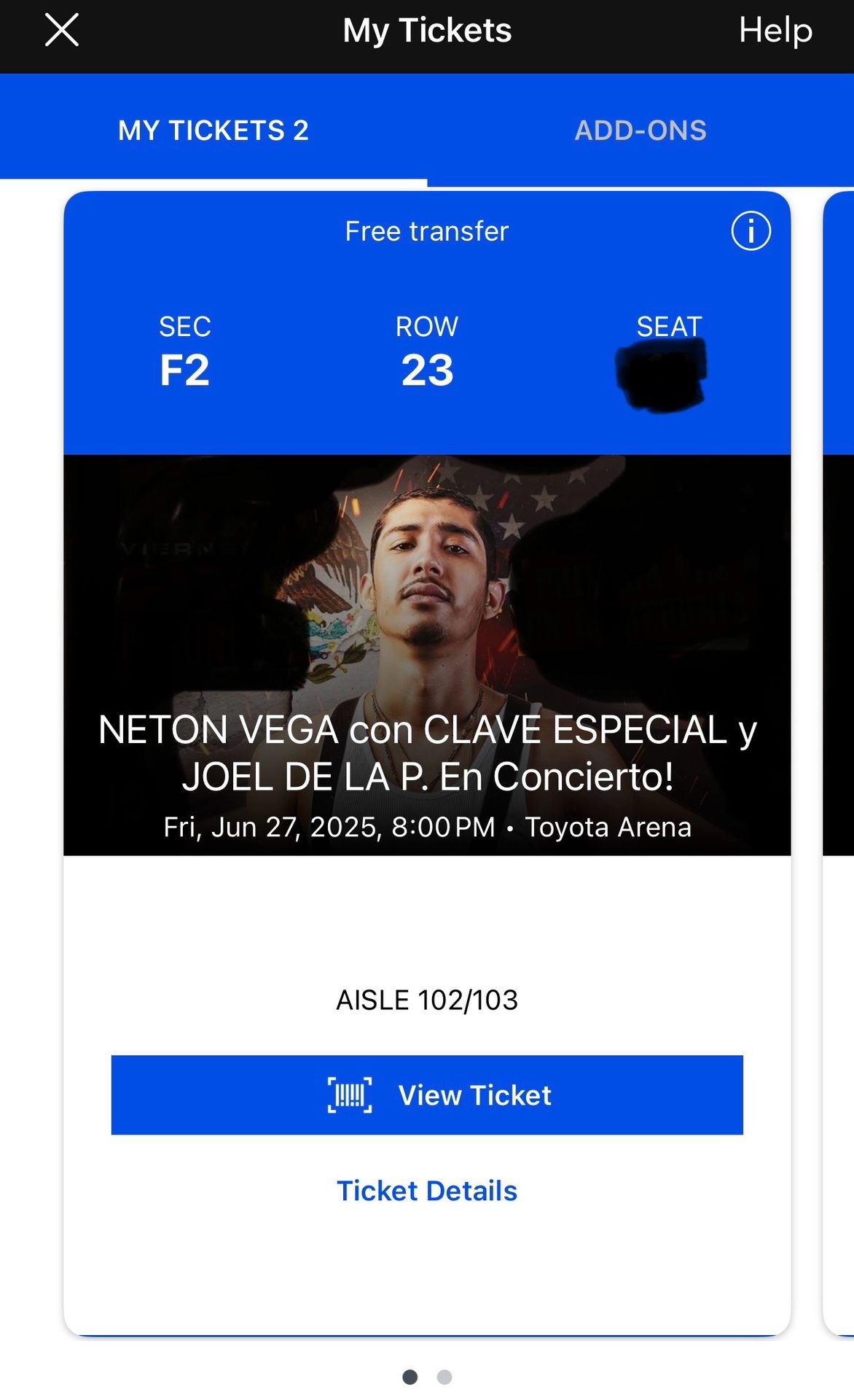 Neton Vega Concert Friday 6/27