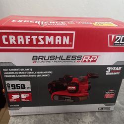 CRAFTSMAN CMCW223B 20V Brushless RP Cordless Belt Sander - Tool Only - NEW!