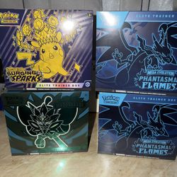 Pokemon ETB Phantasmal Flames Surging Sparks 