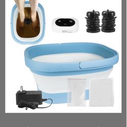 onic Foot Bath Detox Machine, Ionic Foot Spa To Remove Toxins With 2 Arrays, 80 Disposable Foot Bath Liners, Detoxification Sea Salt, Folding Bathtub,