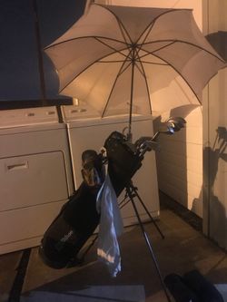 GOLF CLUBS Wilson Ultra Matching Set Clubs & Drivers & Umbrella.