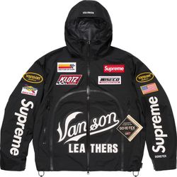 Supreme Vanson Leathers Gore-Tex Shell Jacket FW 25 Black Medium