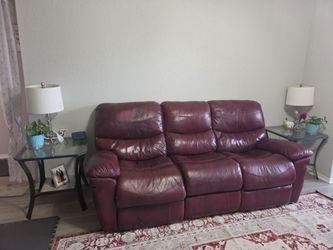 Leather manual recliner