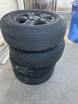 Used Tires And Spray Painted Toyota Rims See Uses For These Gems