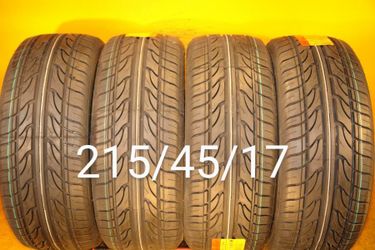 215/45/17 For Sale 4 New Tires We Service Motorcycle Tires