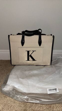 Monogram K Canvas Tote Bag