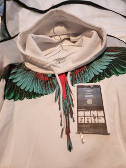 AUTHENTIC MARCELO BURLON WINGED HOODED SWEATSHIRT - XL