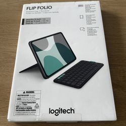 Logitech Flip Folio, Funda con Teclado para iPad Pro de 11 pulgadas (M4 y M5) y iPad Air de 11 pulgadas (M2 y M3) (5ª Generación - 2024) - Funda Prote