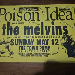 Rare  Poison Idea With The Melvins  Concert Poster