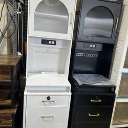 New - 3 in 1 Vanity Desk with Mirror and LED Lights, Corner Vanity Desk, Modern Small Makeup Vanity, Human