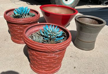 pots/planters (NOT CHEAP PLASTIC)
