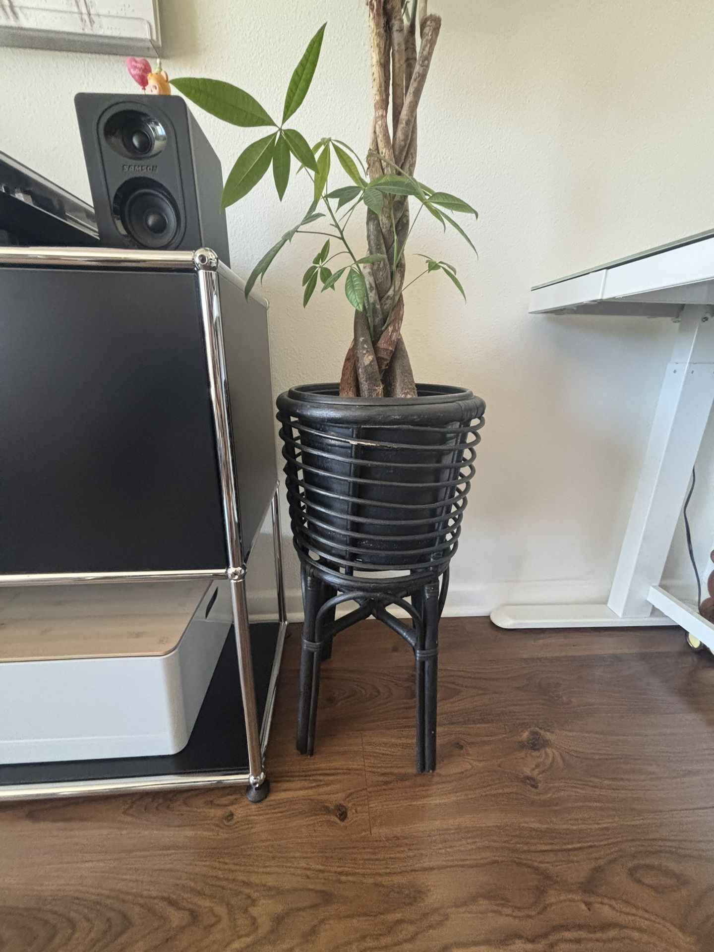 Wooden Black Plant Stand