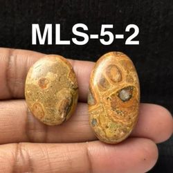 Multi-Stone Mix Shape Gemstone Cabochon-2Pc Lot-MLS-5-2