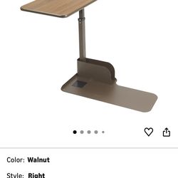 Drive Medical 13085RN Right Side Seat Lift Chair Overbed Table, Walnut
