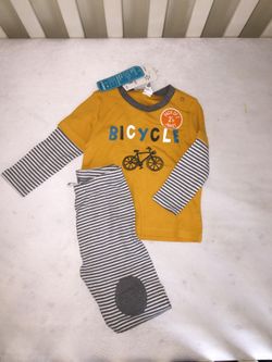 2 piece set (long sleeve and pants) (size 9-12m)