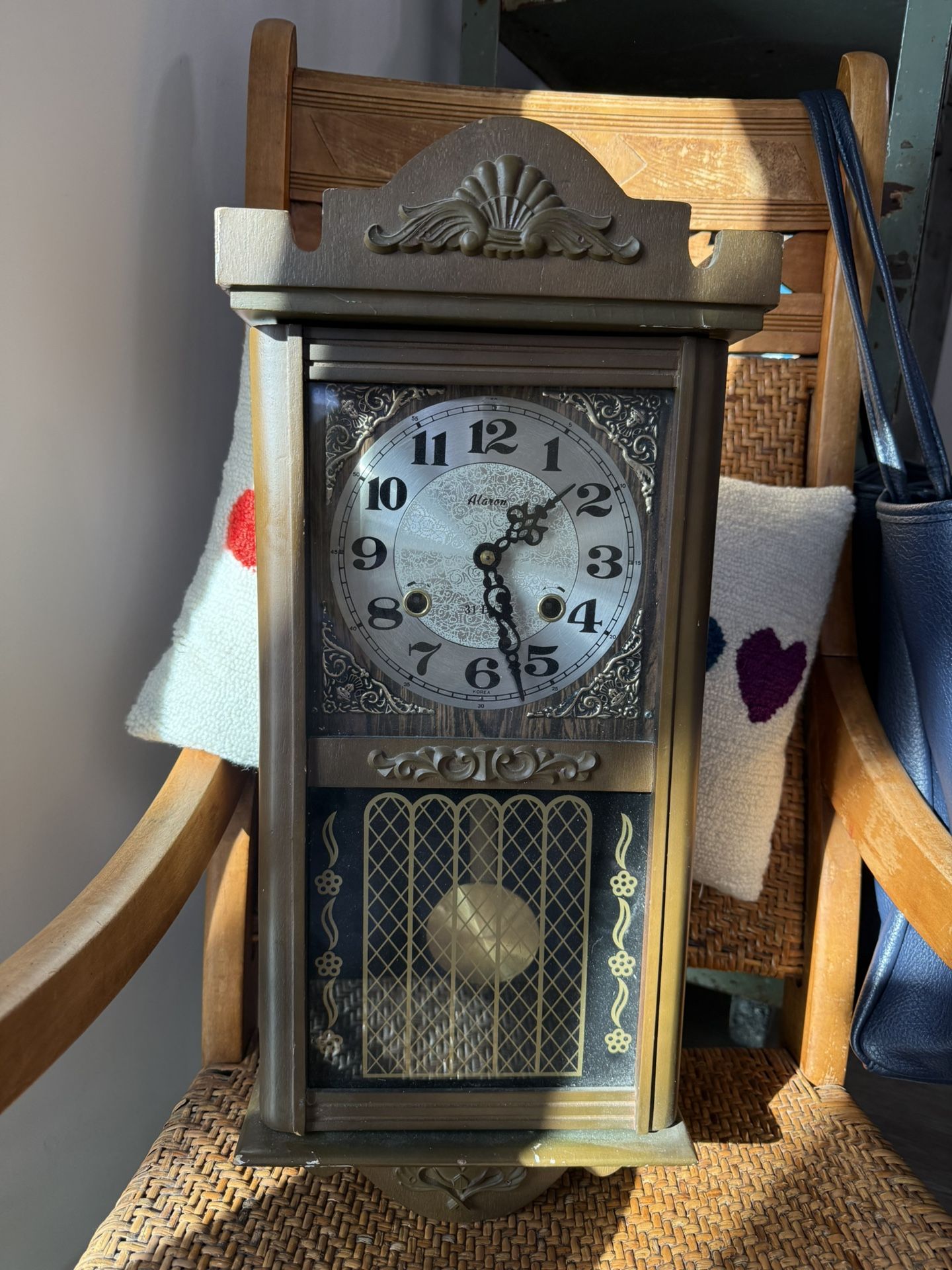 Antique Alaron 31 Day Wall Clock From The 50’s Made In Korea