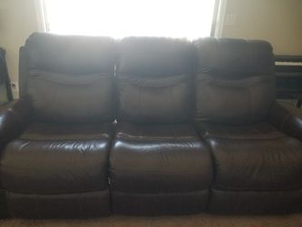 Brown Leather Sofa/Loveseat