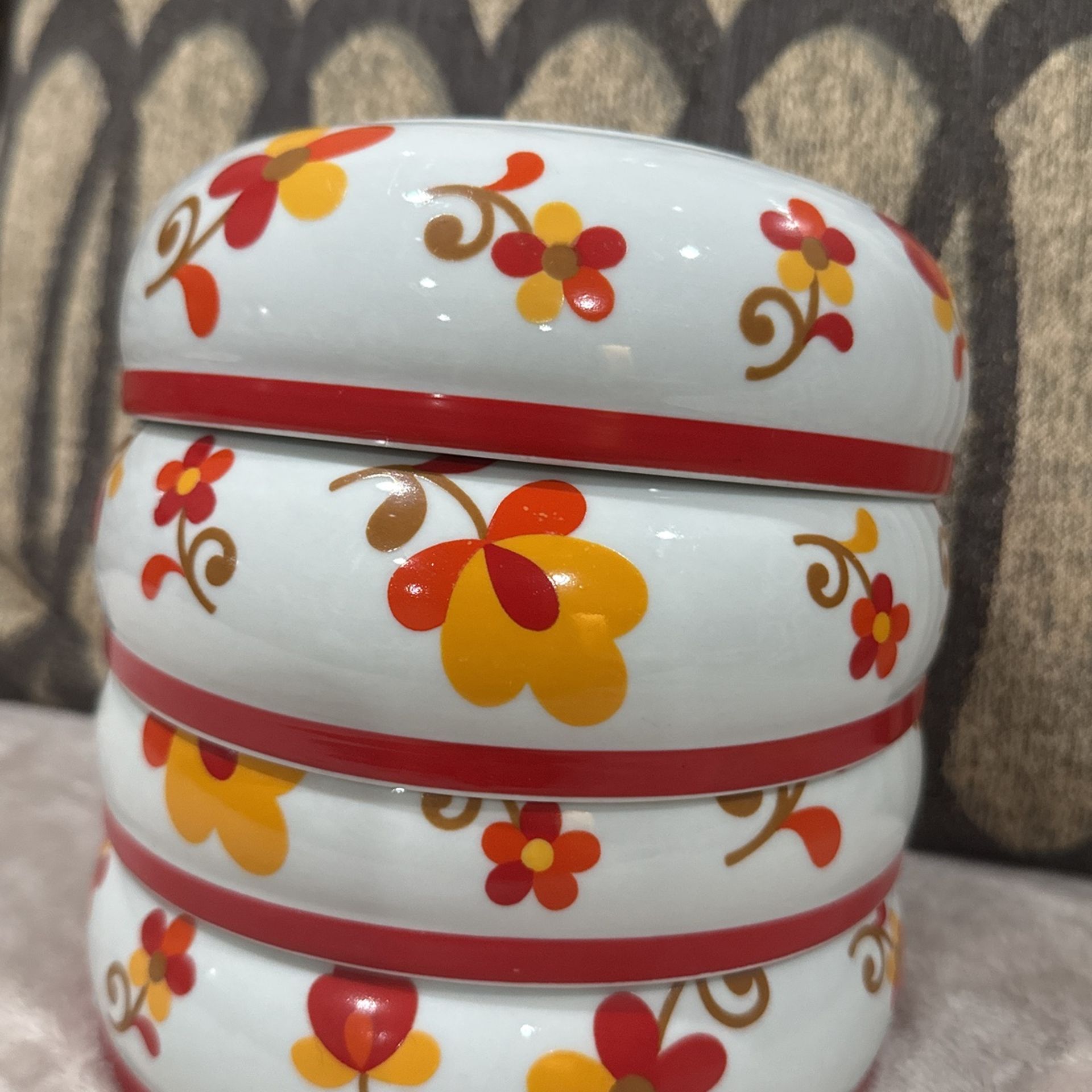 VTG Block Portugal PAPRIKA Vista Alegre Hearthstone Red Yellow Soup Cereal Bowls