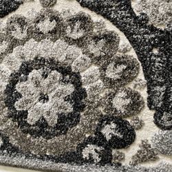 Middle Carpet Black N White. Used Only Few Days. Cotten Carpet. Very Clean No. Pets , No. Smoking, No Small Children. . 
