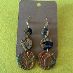 Stamped Clay Earrings