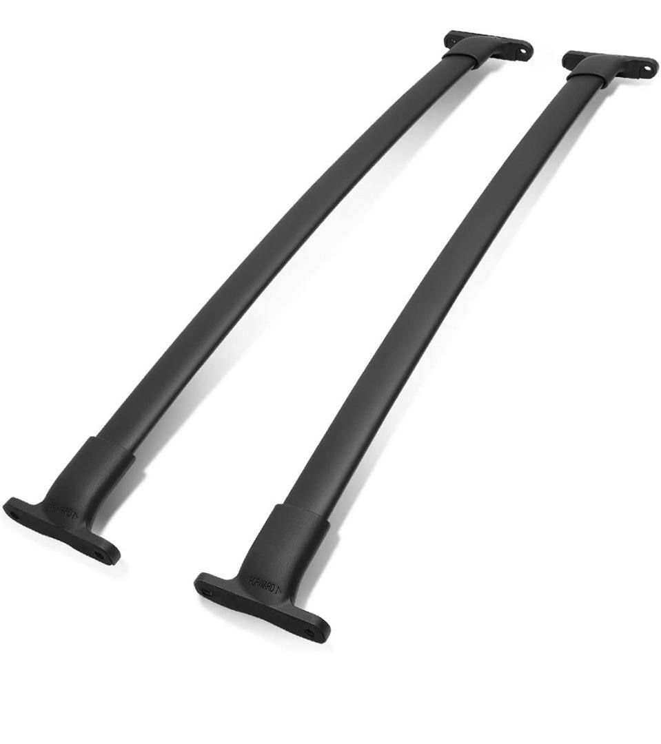 Black Aluminum Top Rail Roof crossbars Rack 16-18 Ford Explorer