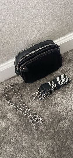 Black Shoulder Bag with 2 Straps BRAND NEW