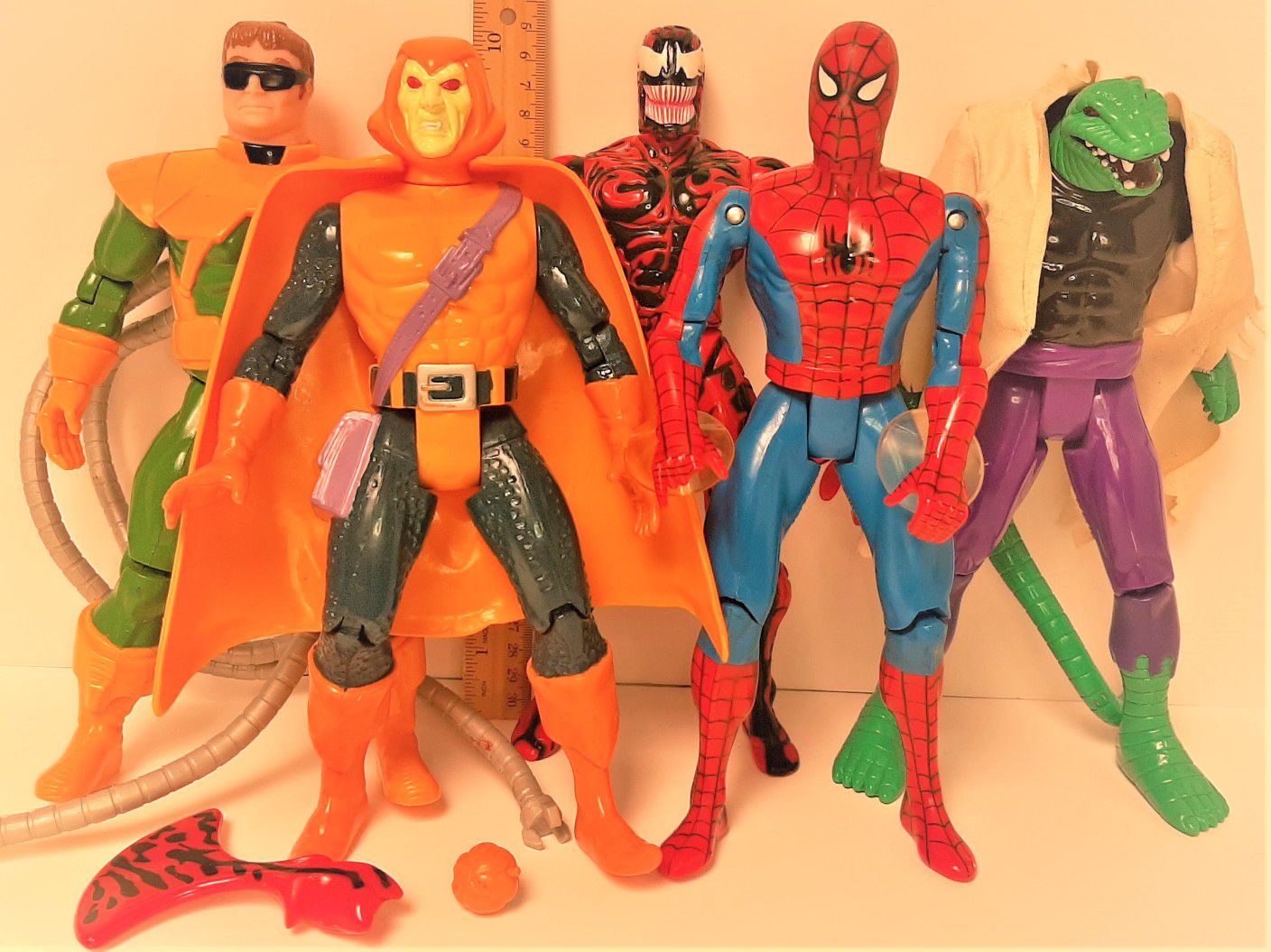 Marvel Spiderman Deluxe Edition Figures by Toy Biz 1994 ~ Lot of 5 ~ approx. 10"