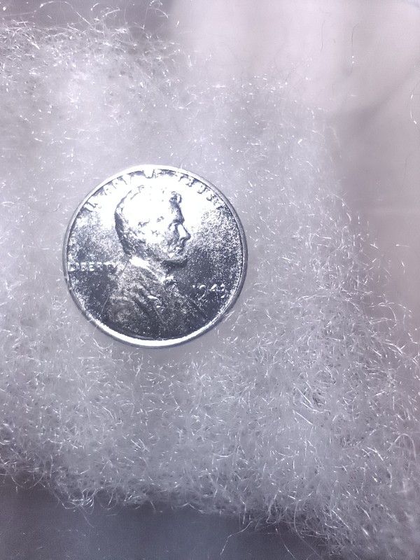 Steel Penny 1943 Mint Condition No Mint Mark