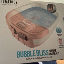 Homedics Bubble Bliss Delux Foot Bath Brand New 