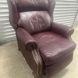 red leather recliner armchair